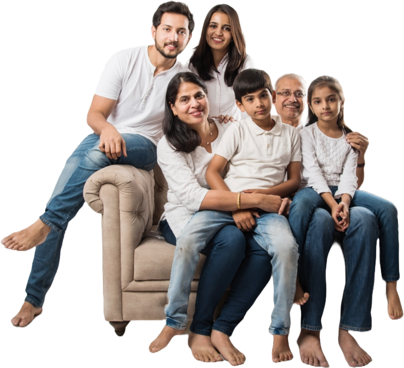 Happy family protected by Investosure plans